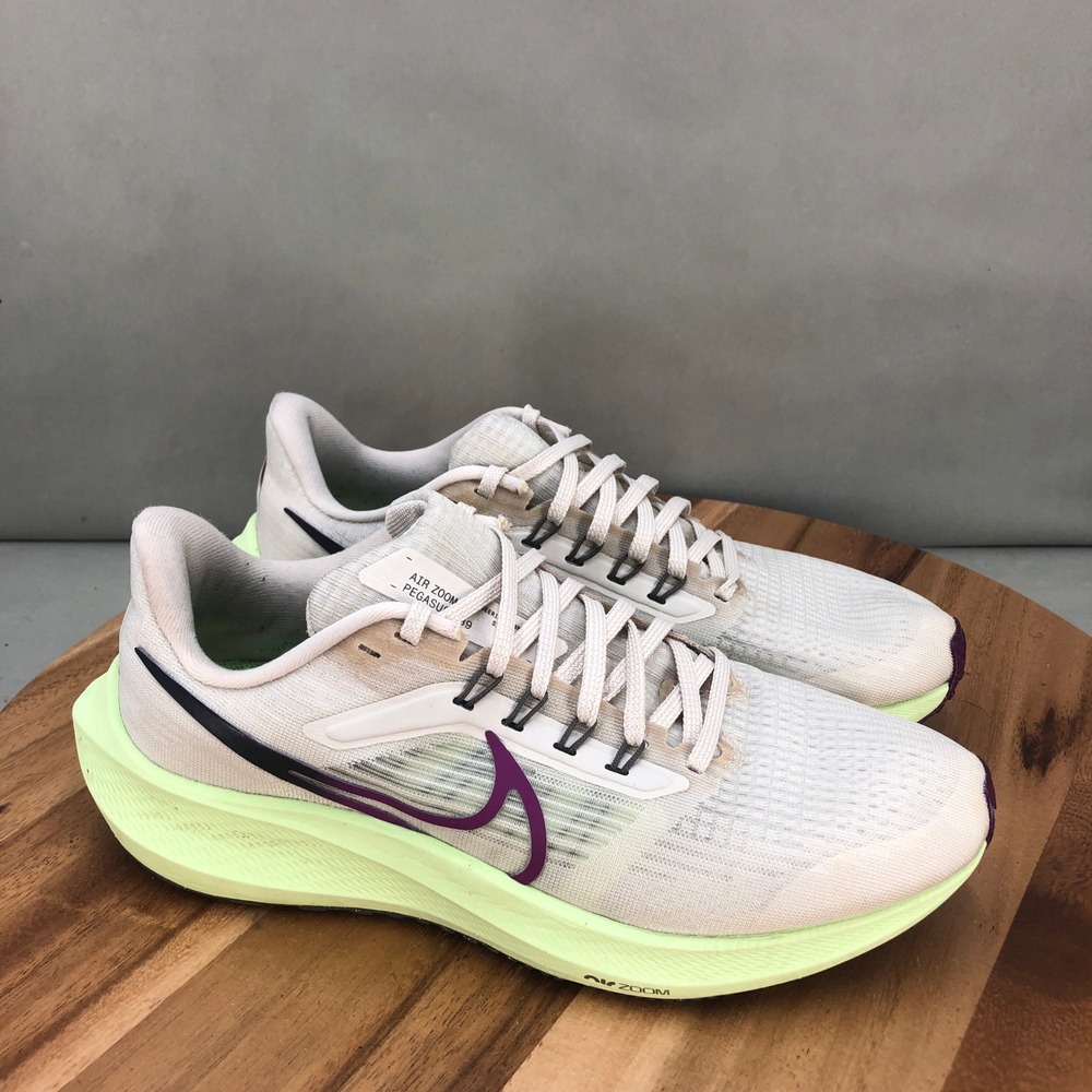 Nike Air Zoom Pegasus 39 Running Shoes Beige Purple DH4072-101 Womens 8.5